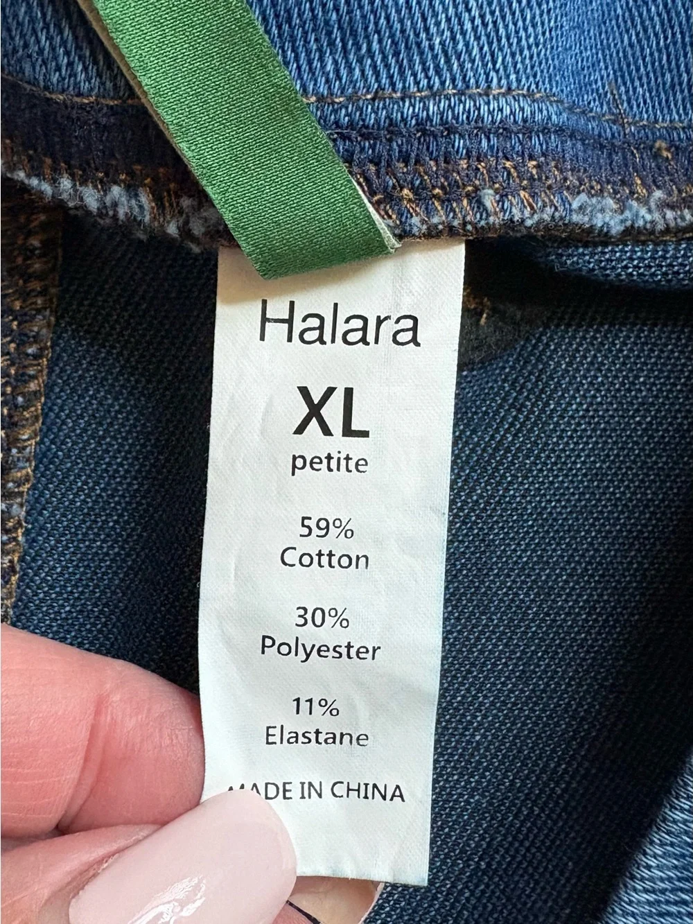HALARA Flex™ Crossover High Waisted Flare Jeans in Blue Wash -XL Petite NWT